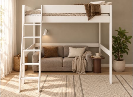 Tweepersoons hoogslaper 140x190 SOHO - Wit
