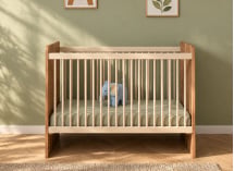 Lit bébé évolutif 60x120 ANTON - Bois/Sable 3