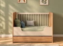 Lit bébé évolutif 60x120 ANTON - Bois/Sable 7