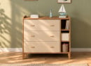Commode 3 tiroirs et niches ANTON - Bois /Sable 4