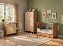 Armoire 2 portes 2 tiroirs ANTON - Bois/Sable 5