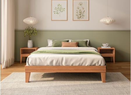 Letto in legno massello 160x200 ACHILLE - Faggio