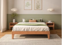 Lit en bois massif 160x200 ACHILLE - Hêtre 2