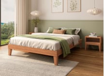 Lit en bois massif 160x200 ACHILLE - Hêtre 1