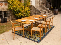 Table et chaises de jardin en Teck LIMA - 6 personnes Nateo Concept - 2