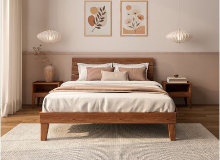 Trio hoofdeinde voor bed 140 ACHILLE - Noten