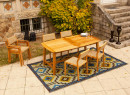 Table et chaises de jardin en Teck LIMA - 6 personnes Nateo Concept - 1