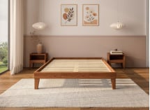 Lit en bois massif 160x200 ACHILLE - Noyer - 3