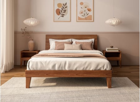 Vol hoofdeinde voor 160 ACHILLE bed - Notenhout