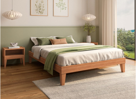 Bed 140x190 & bedside tables ACHILLE - Beech