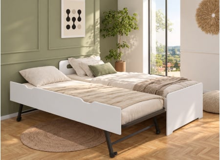 Letto estraibile 90x200 LEVIS - Bianco