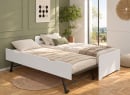 Lit gigogne LEVIS blanc – couchage supplémentaire relevé