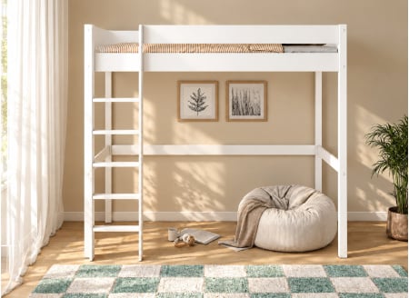 ARTHUS 90x190 loft bed - White