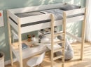 Lit mezzanine avec bureau 90x200 et fauteuil convertible CALVI - 4