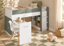 Lit MANLY vert – bureau ouvert en ambiance