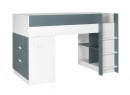 Lit mi-hauteur MANLY vert – bureau fermé
