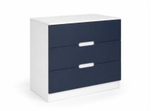 Commode MANLY bleu – vue de trois quarts
