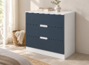 Commode MANLY bleu ardoise – vue de trois quarts