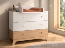 Commode à langer EKKO - Blanc/Chêne - 1