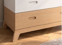 Commode à langer EKKO - Blanc/Chêne - 3