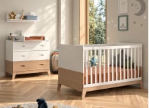 Commode à langer EKKO - Blanc/Chêne - 4