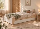 Lit enfant 90x190 KALIX - Blanc/Bois 3