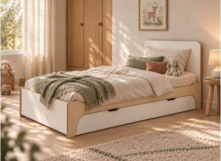 Lit enfant 90x190 avec tête de lit KALIX 2