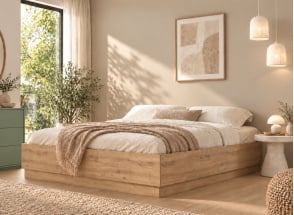 Opbergbed 160x200 KAREL - Licht Eiken