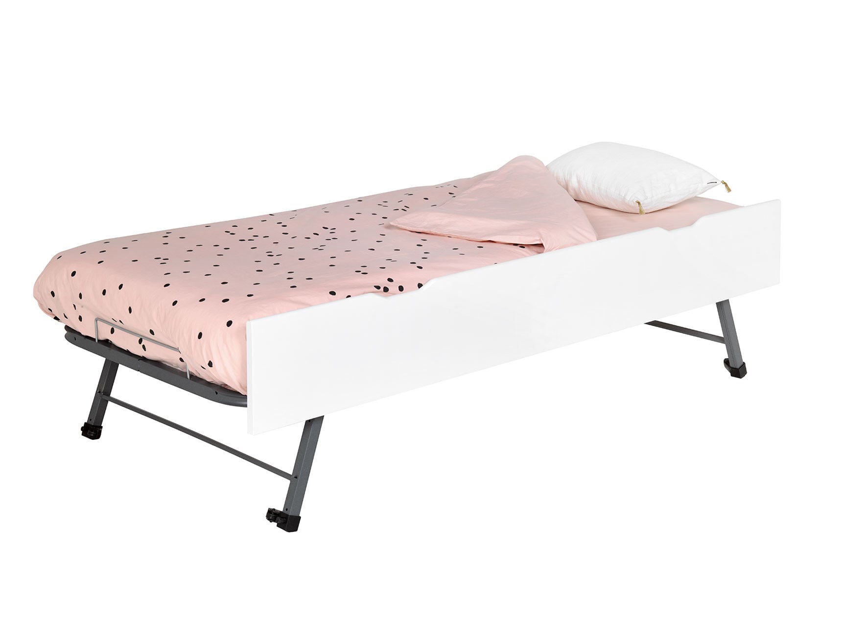 Tiroir gigogne 90x200 BOMBAY - Blanc - 1