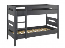 Lit superposé 90x190 ANGEL Ardoise + 2 matelas  - 2