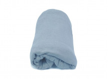 Drap housse bébé 70x140cm LEO - Bleu Ciel