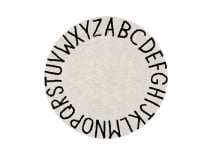 Tapis rond lavable 100% coton ABC Beige - 1