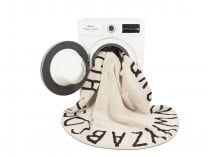 Tapis rond lavable 100% coton ABC Beige - 4