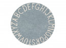 Tapis rond lavable 100% coton ABC Bleu Pastel - 1