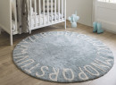 Tapis rond lavable 100% coton ABC Bleu Pastel - 2