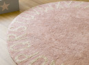 Tapis rond lavable 100% coton ABC Rose Pastel - 2