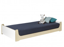 Lit enfant 90x190 KALIX - Blanc/Bois Nateo Concept - 5