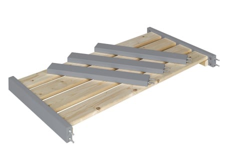 Kit extension lit cabane évolutif ELLY Gris - 1
