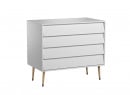Commode 4 tiroirs BOSQUE Blanc  - 2