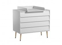 Commode 4 tiroirs BOSQUE Blanc  - 3