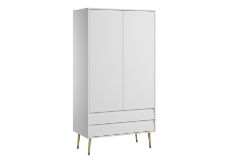 Armoire 2 portes 2 tiroirs BOSQUE Blanc - 2