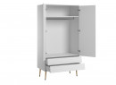 Armoire 2 portes 2 tiroirs BOSQUE Blanc - 2