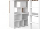 Lit mezzanine avec bureau BONDI Blanc/Bois  - 6