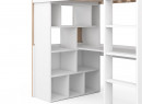 Lit mezzanine avec bureau BONDI Blanc/Bois  - 6