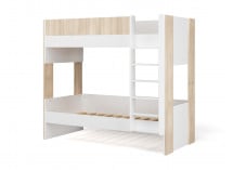 Lit superposé 90x190 BONDI Blanc/Bois - 5