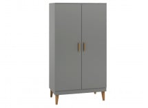 Armoire 2 portes DREAM Gris/Chêne