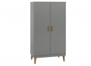Armoire 2 portes DREAM Gris/Chêne