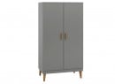 Armoire 2 portes DREAM Gris/Chêne