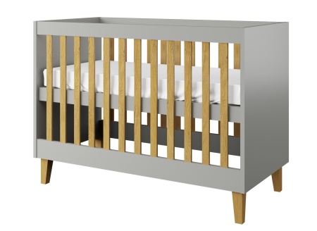 Lit bébé 60x120 DREAM Gris/Chêne