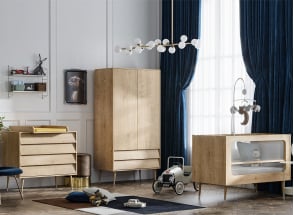 Chambre bébé complète MOON - Chêne Vintage  - 1